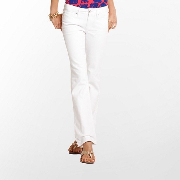 Lilly Pulitzer, white Babe Boot Cut Jeans - Picture 5 of 6
